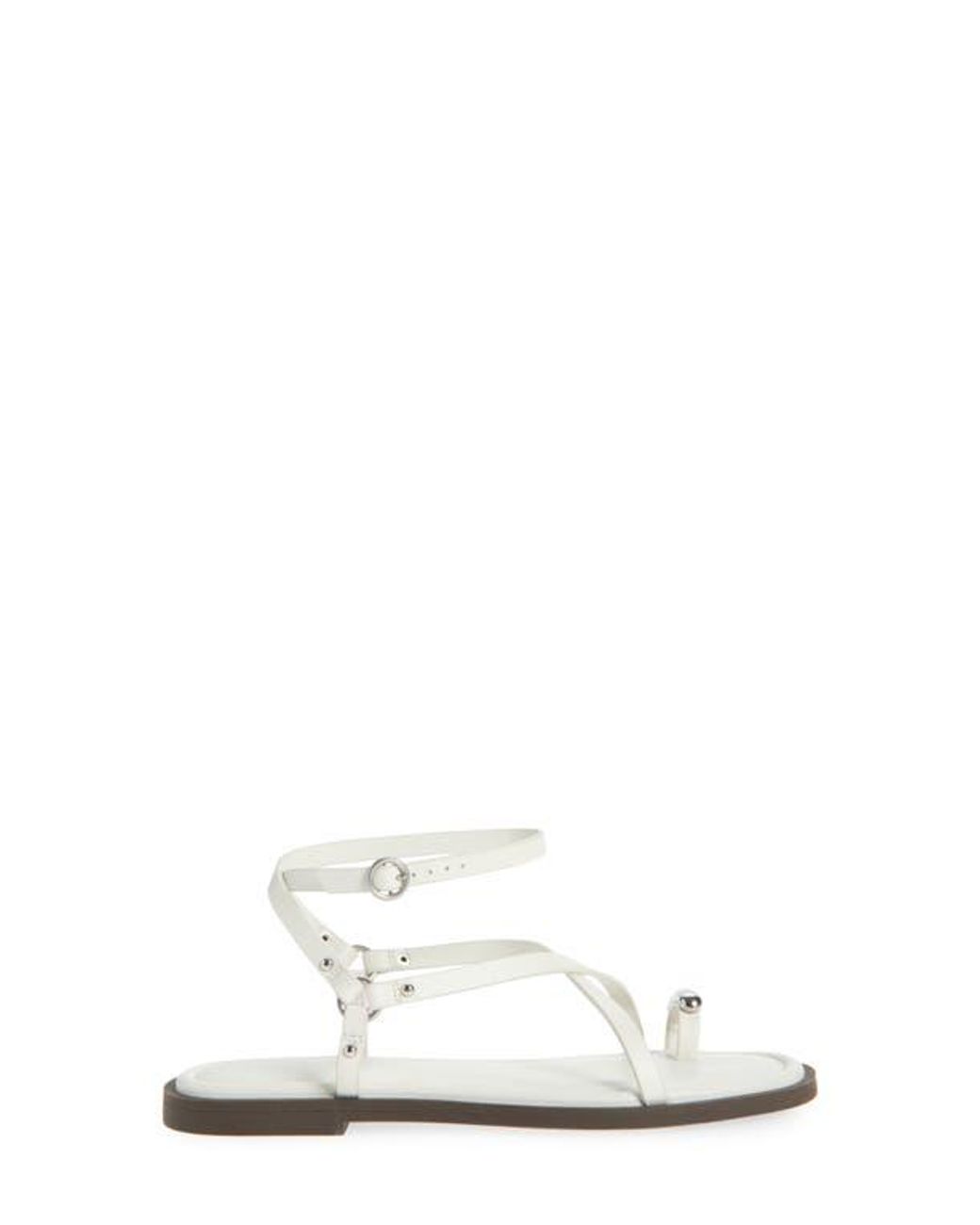 Rag & Bone White Geo Ring Ankle Strap Sandal