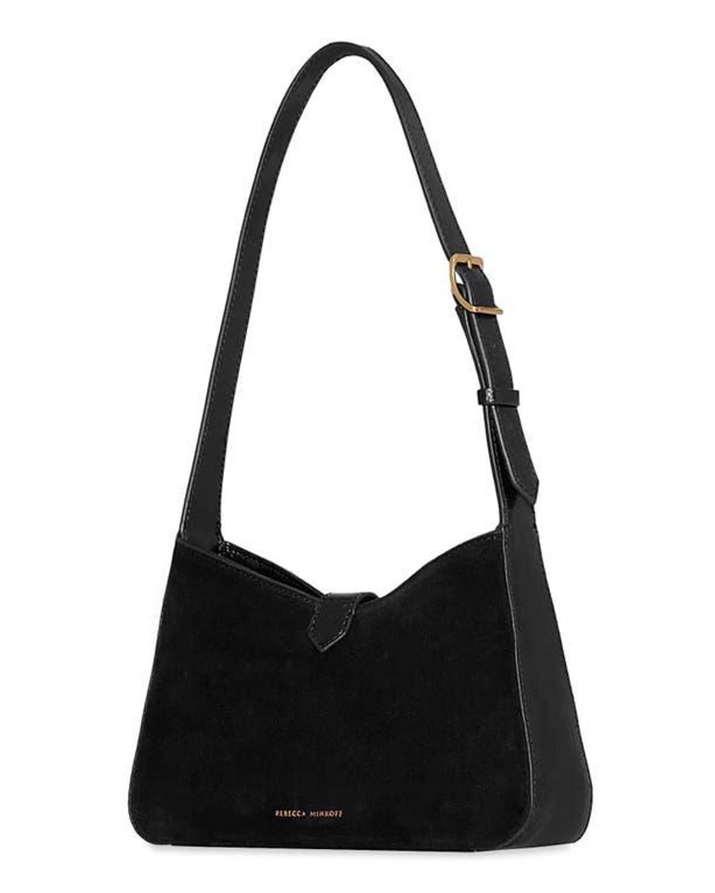 Rebecca Minkoff Black Small Megan Suede Shoulder Bag