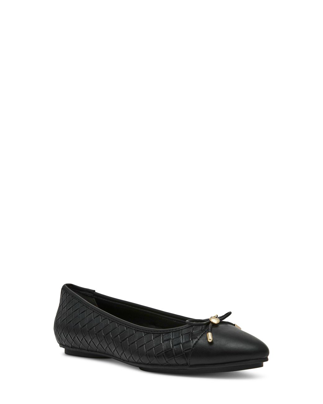 Anne Klein Black Luci Cap Toe Ballet Flat