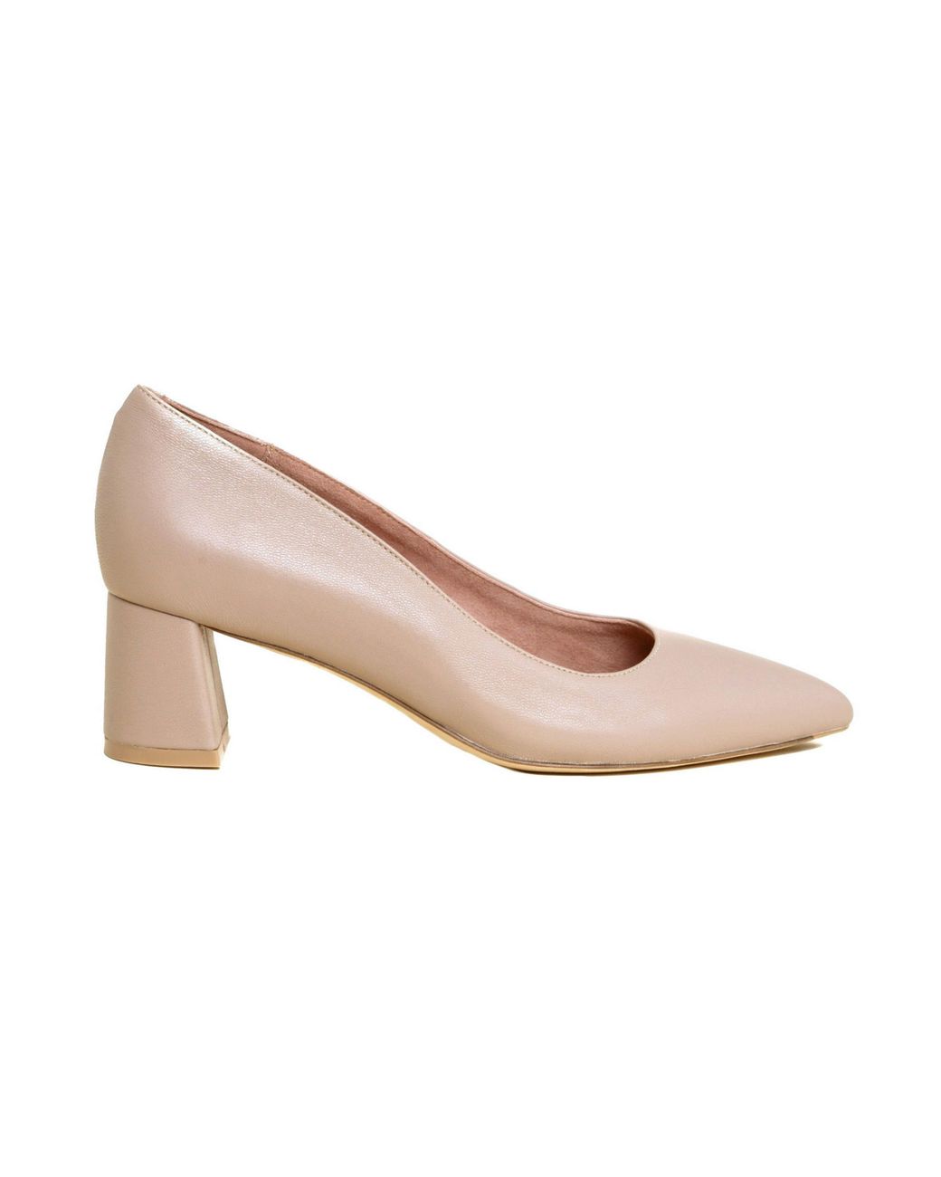 Ally Shoes Pink Lower Block Heel Pump