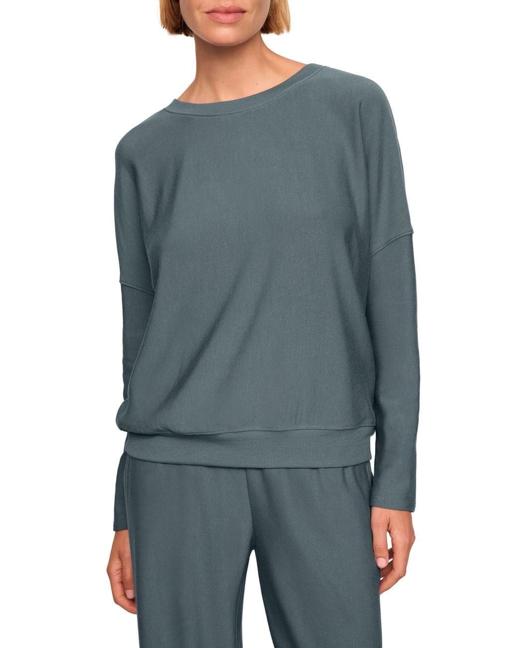 Eberjey Blue Softest Sweats Lounge Pullover