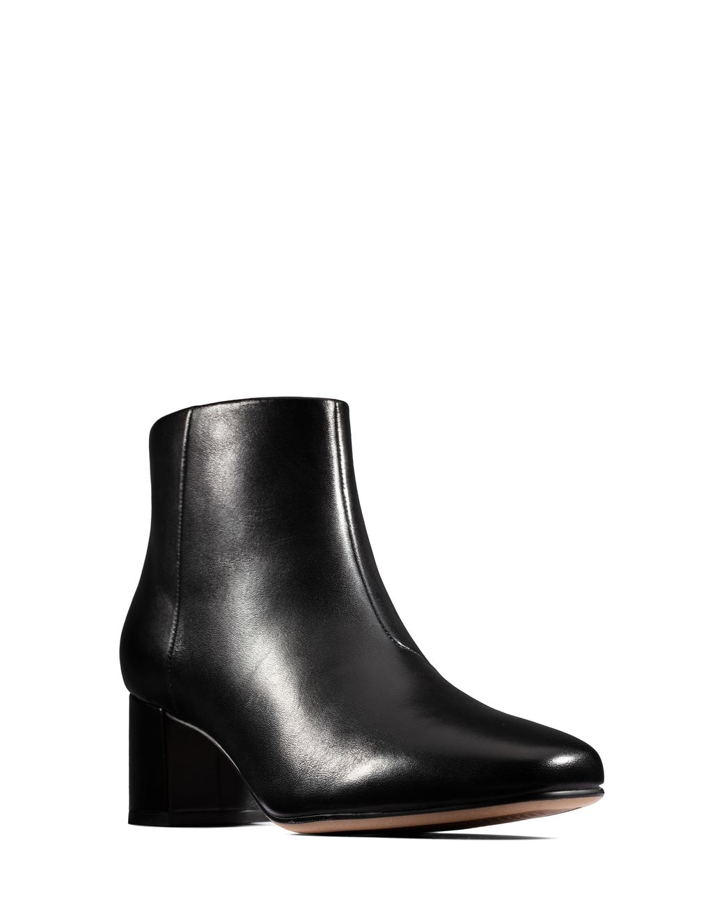 clarks sheer flora block heel boot