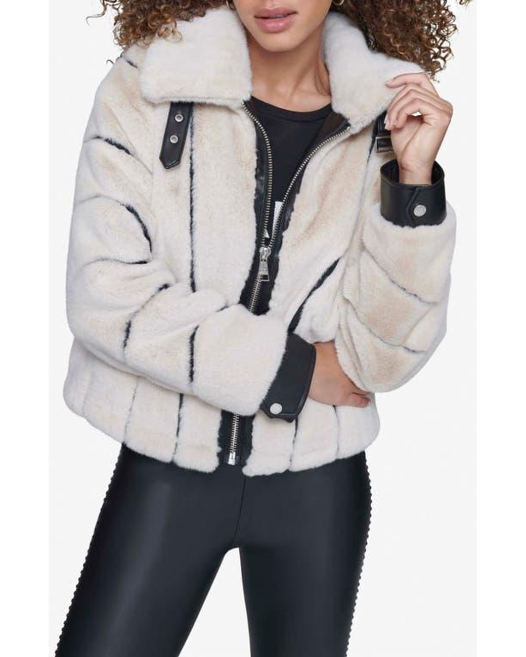 Karl Lagerfeld Faux Fur Jacket Lyst
