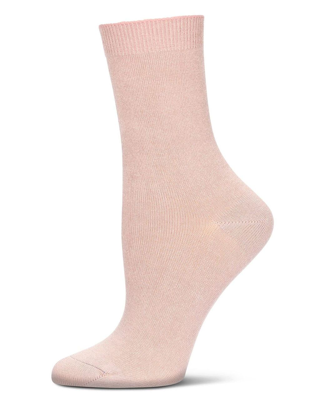 Memoi Pink Kid's Basic Soft Rayon Crew Socks