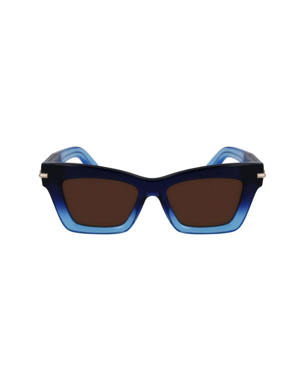 Ferragamo Blue Prisma 52Mm Modified Rectangular Sunglasses