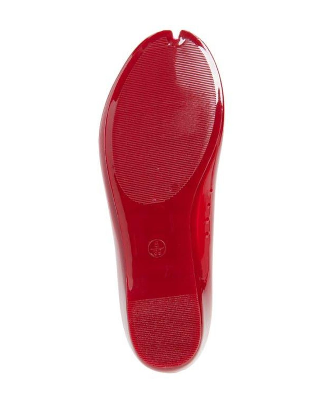 Jeffrey Campbell Red Fixed Split Toe Jelly Flat