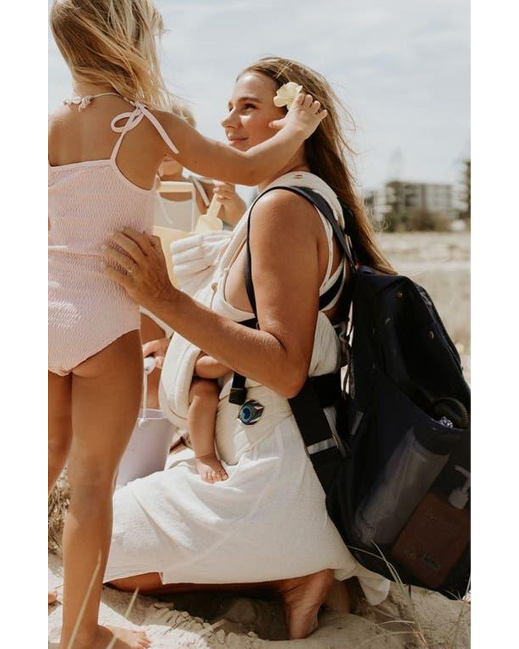 Sande Blue Beach Hauler Mesh Backpack
