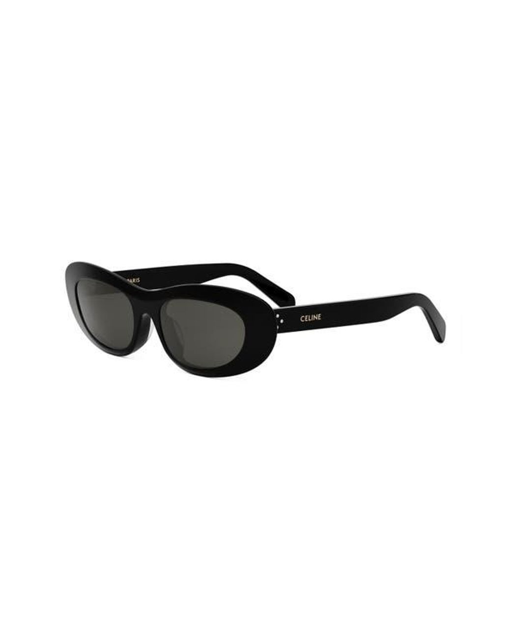 Céline Black Bold 3 Dot Rectangular Sunglasses