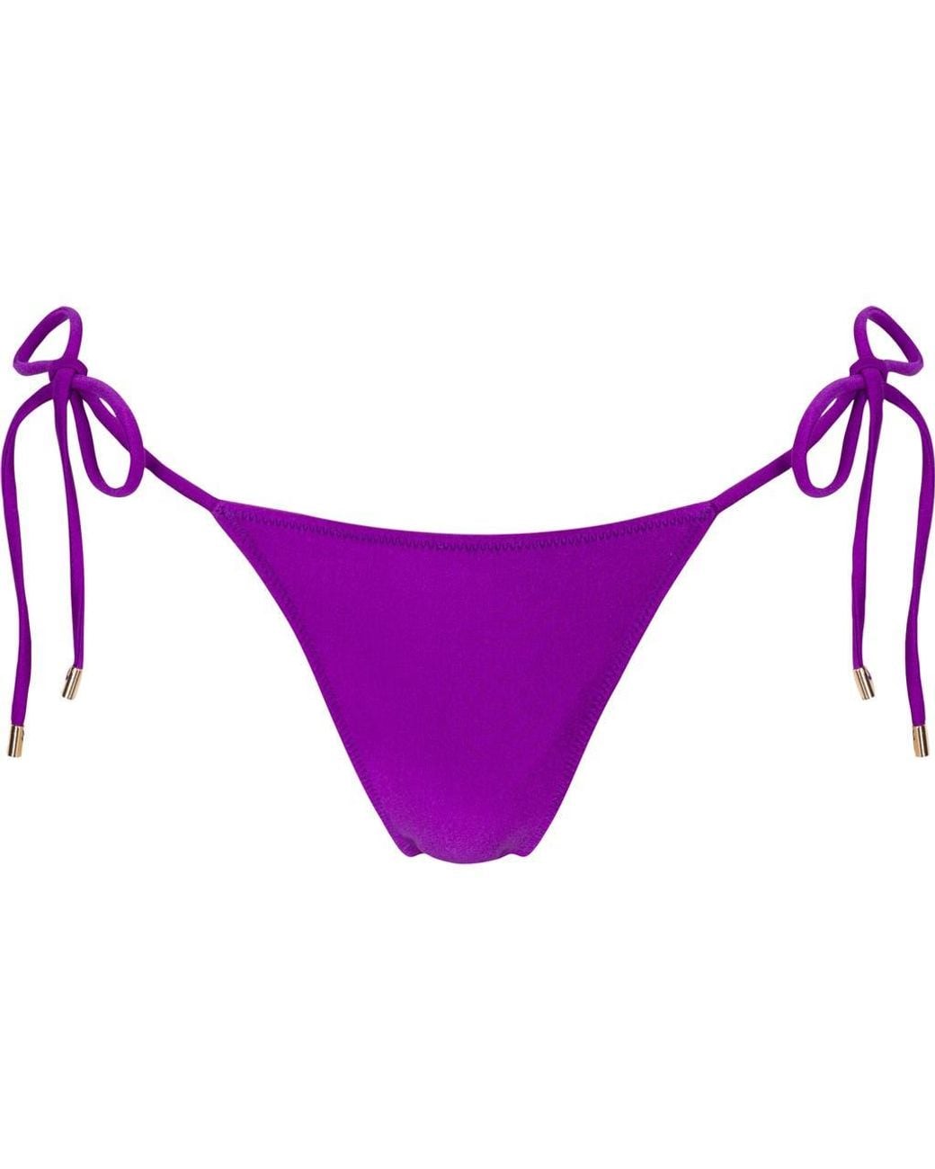 Sunkissed Purple Le Triangle Tie Side Pattern Bikini Bottom