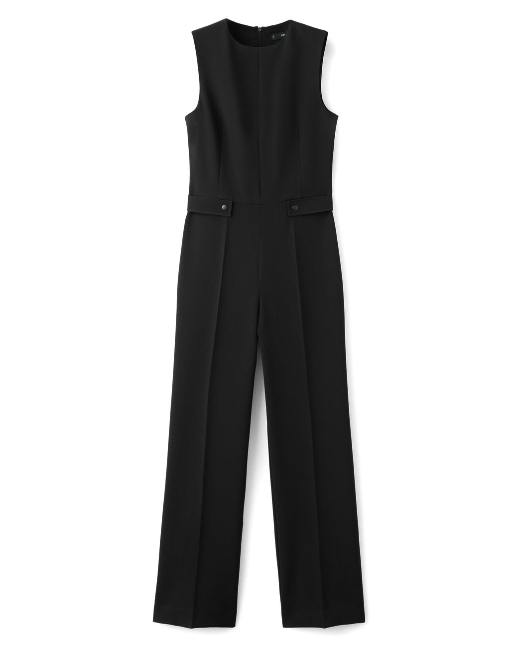 Mango Black Sleeveless Stretch Jumpsuit
