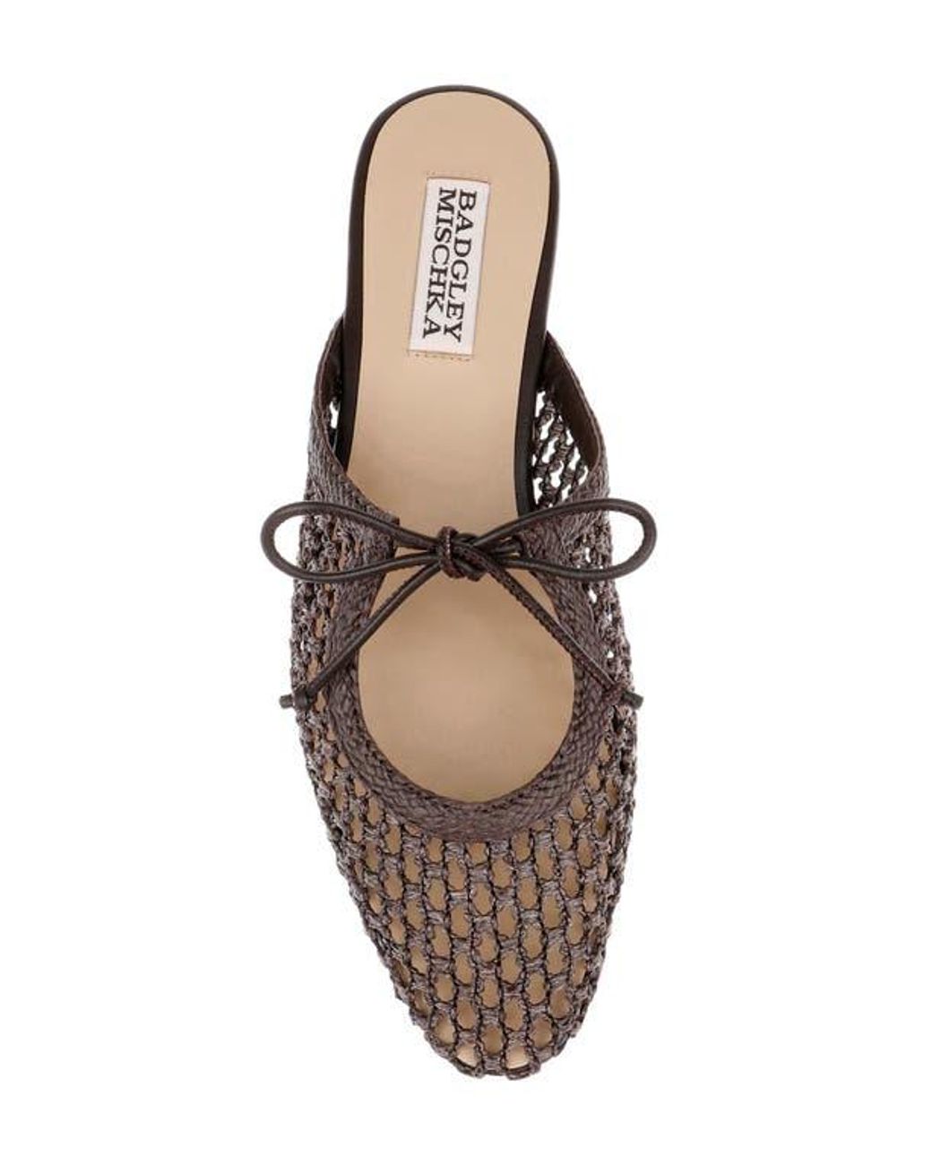 Badgley Mischka Brown Xailee Woven Mule