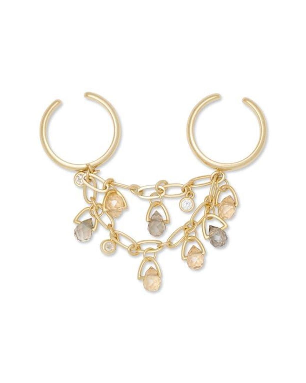 Ramy Brook White Brielle Two-Finger Ring