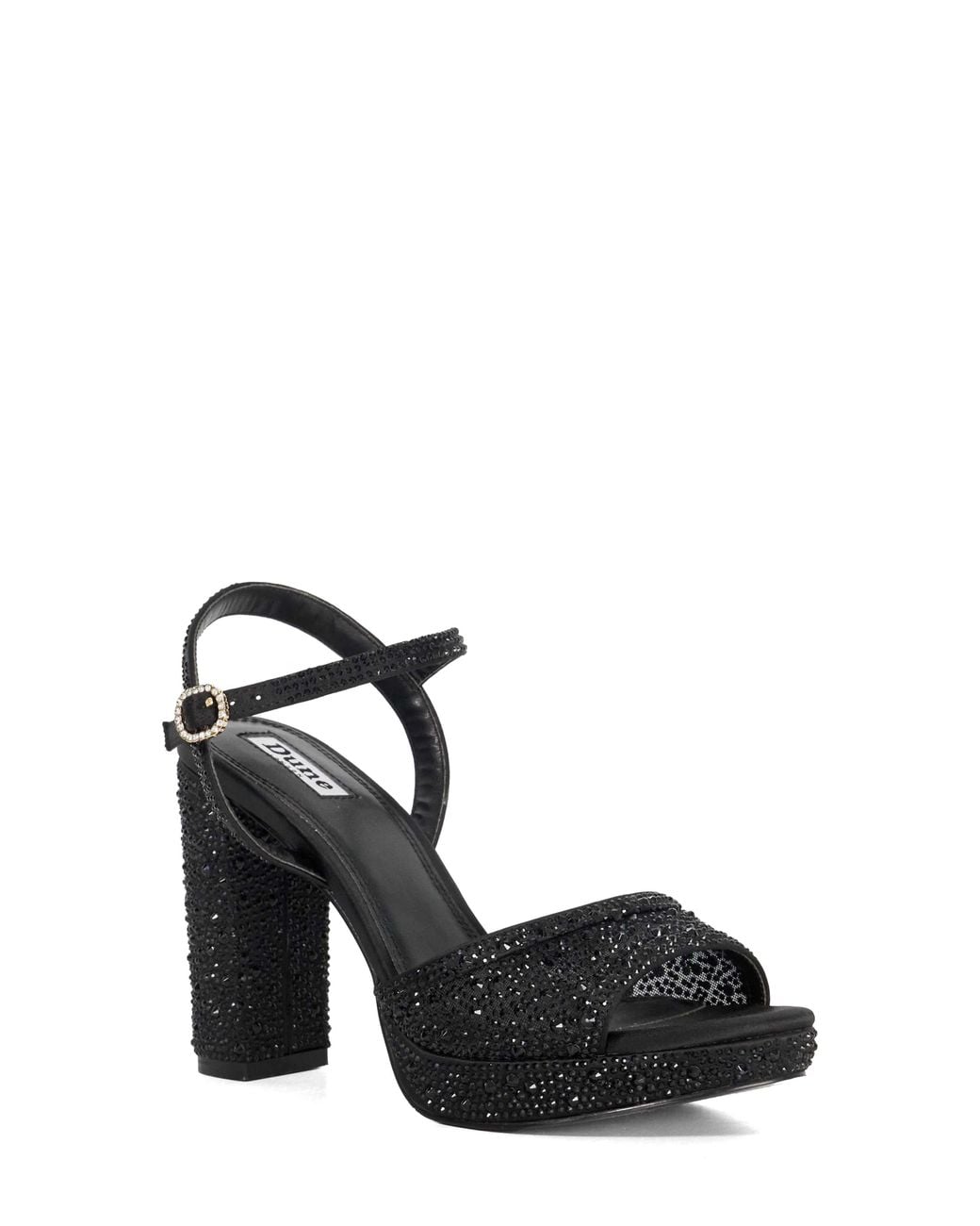Dune Black Mesmerizing Ankle Strap Platform Sandal
