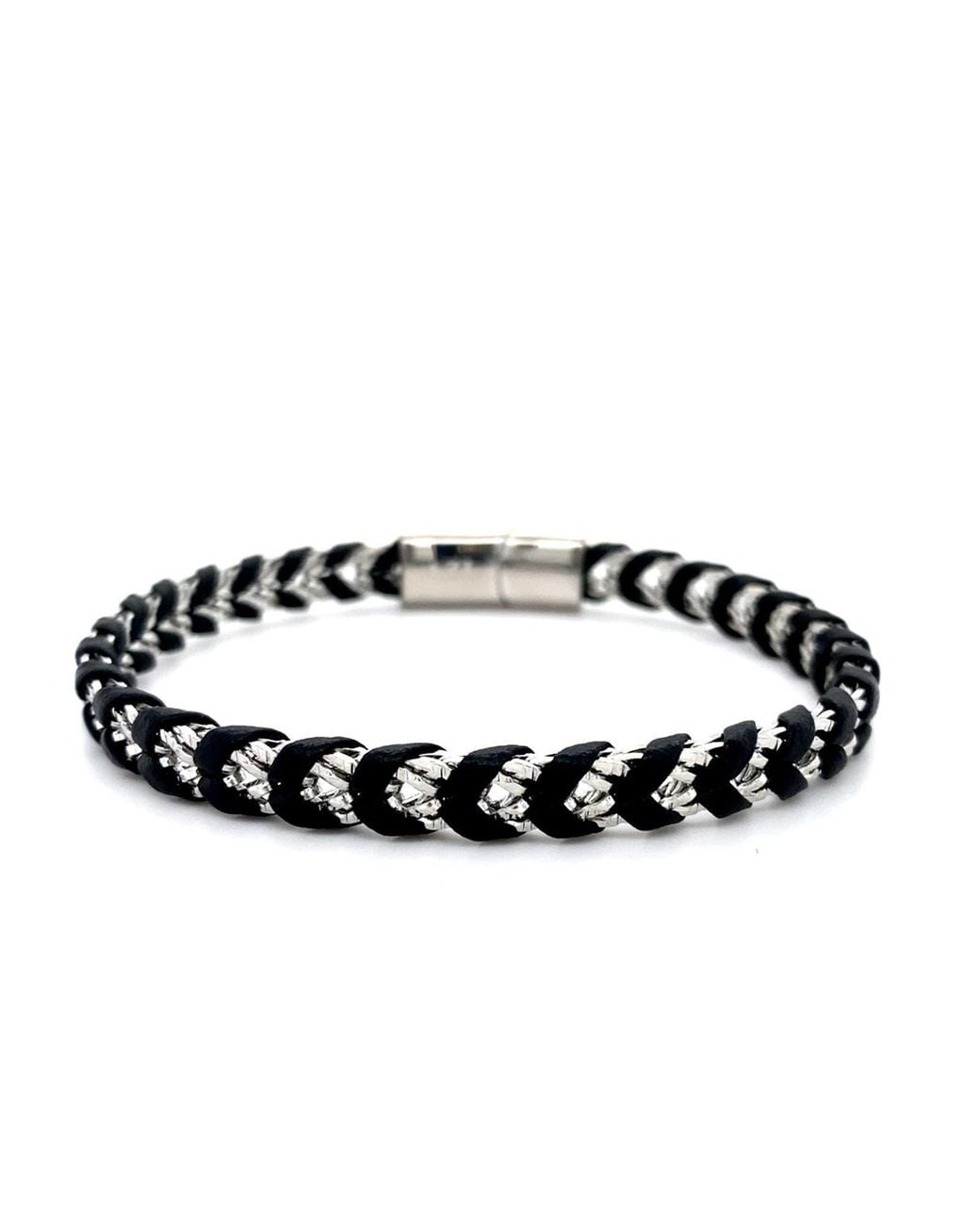 Anna Zuckerman Black Ollie Braid Cuff for men