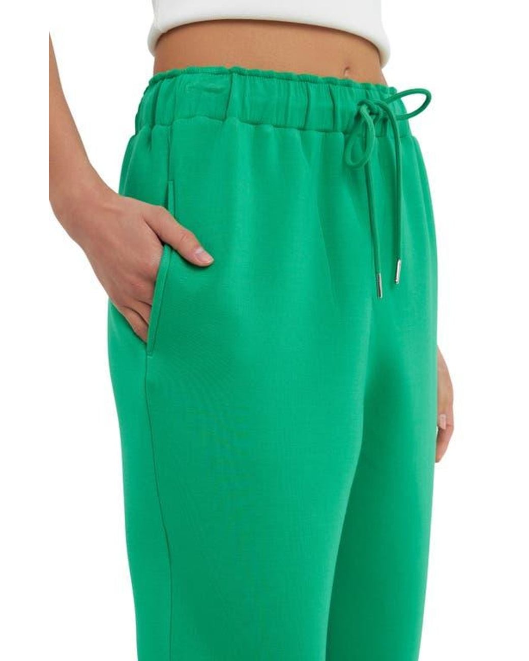 Grey Lab Green Drawstring Joggers