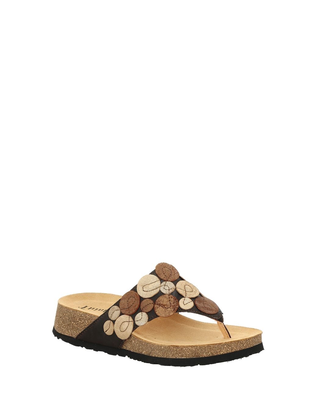 Think! Brown Koak Dot Flip Flop