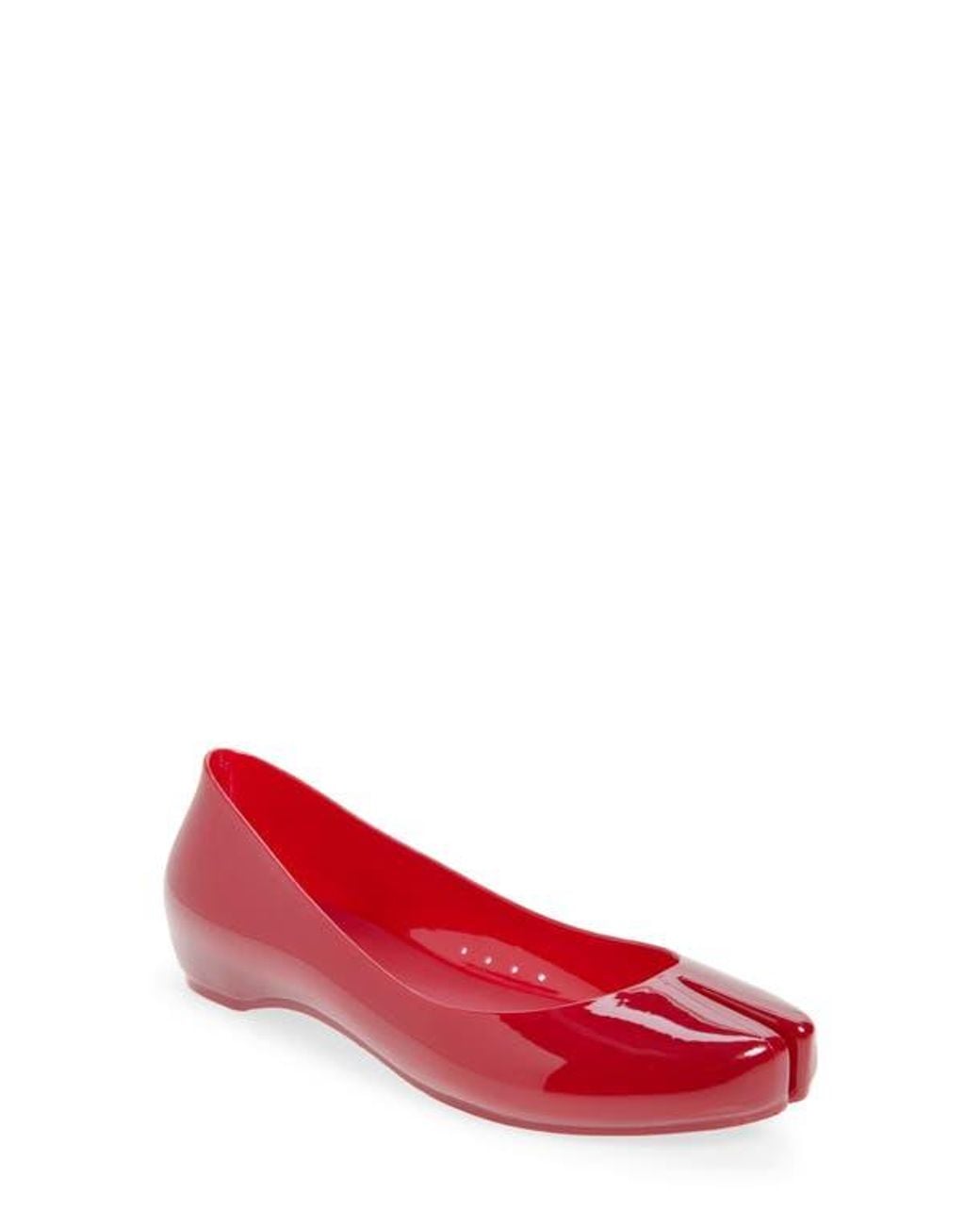 Jeffrey Campbell Red Fixed Split Toe Jelly Flat