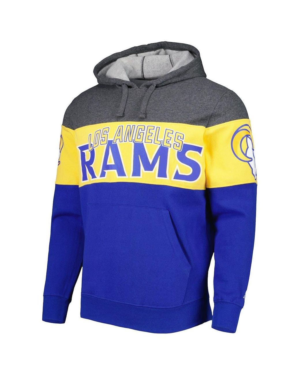 Starter Heather Charcoal/royal Los Angeles Rams Extreme Pullover