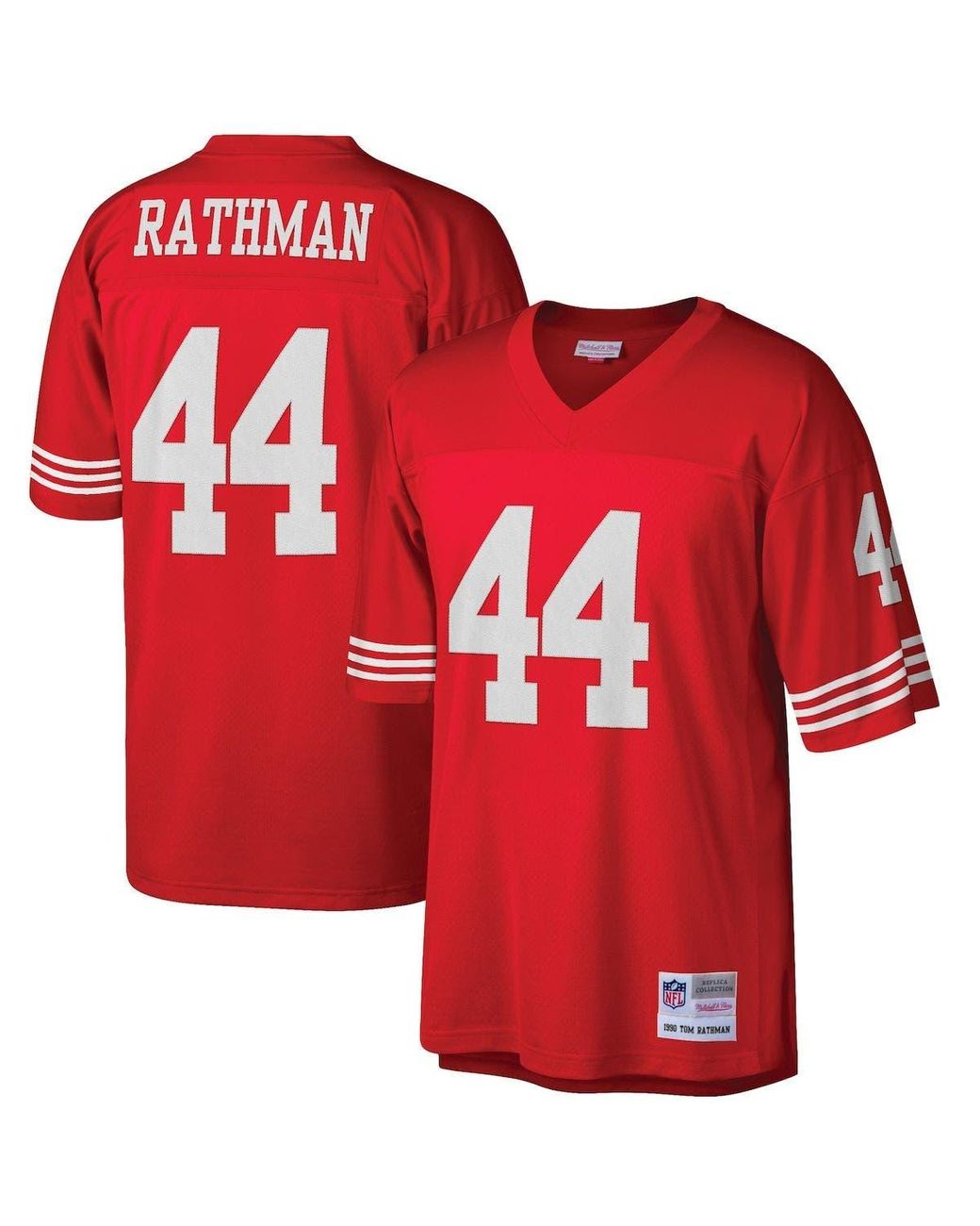 Mitchell & Ness Men's Joe Montana Scarlet San Francisco 49ers Legacy Replica Jersey