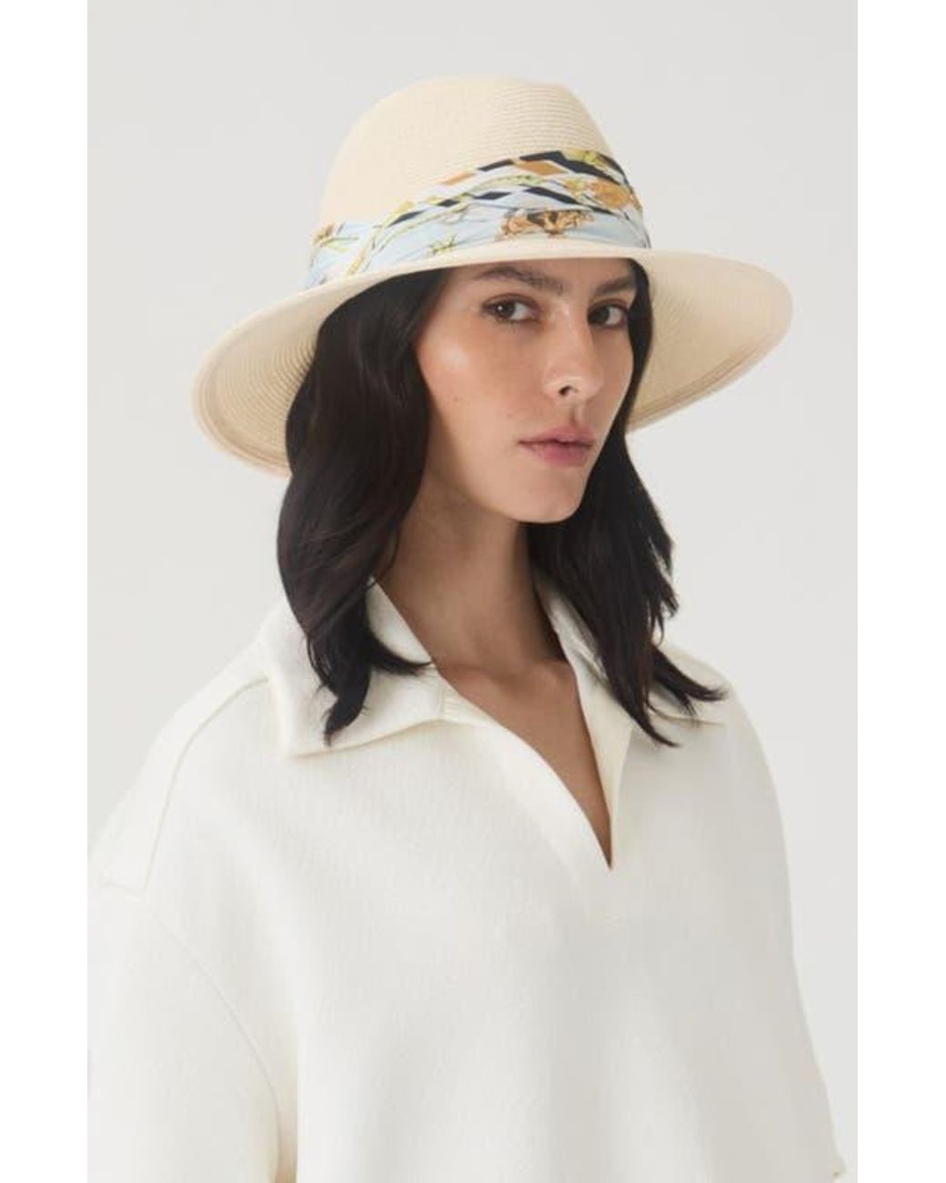 Eugenia Kim White Courtney Straw Fedora