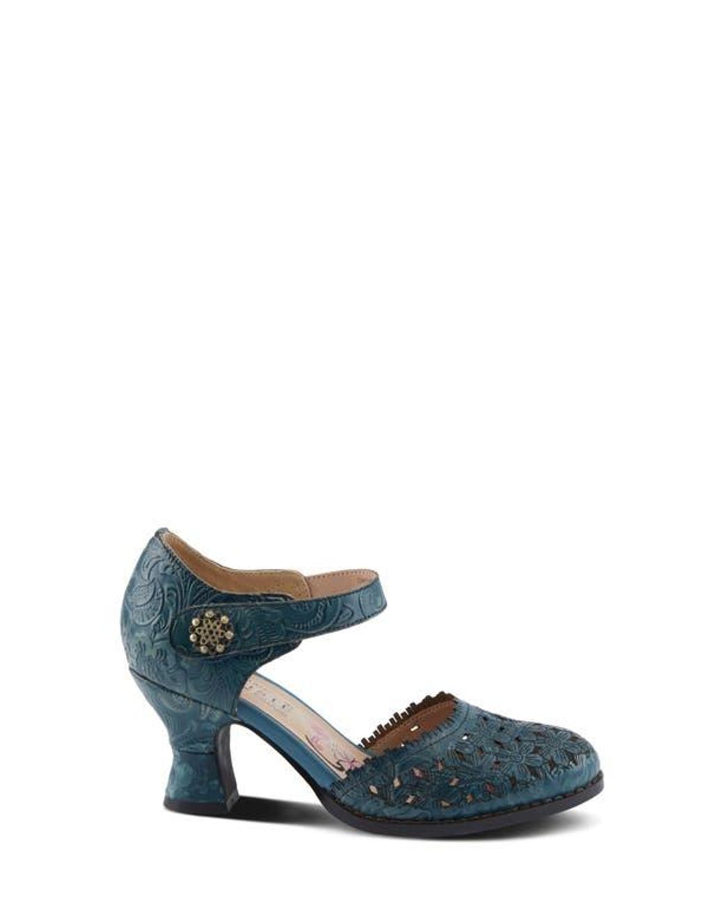 Spring Step Blue Visioniary Ankle Strap Pump
