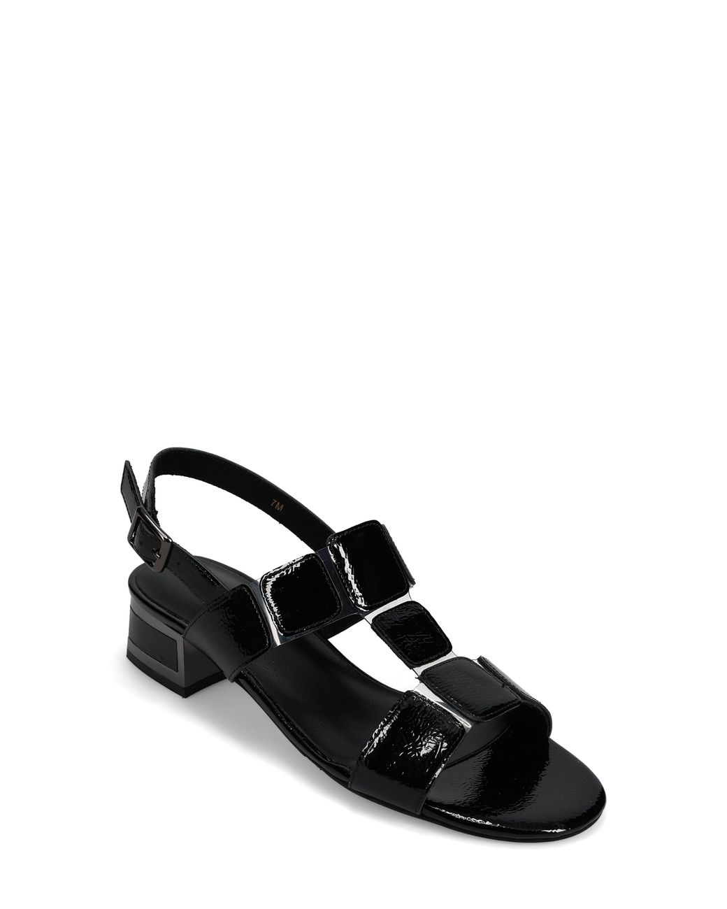 Vaneli Black Hatty Metallic Slingback Sandal