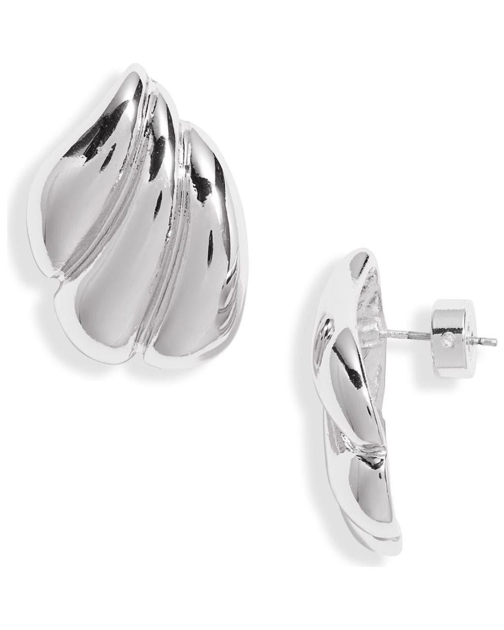 Nordstrom Metallic Fluted Stud Earrings