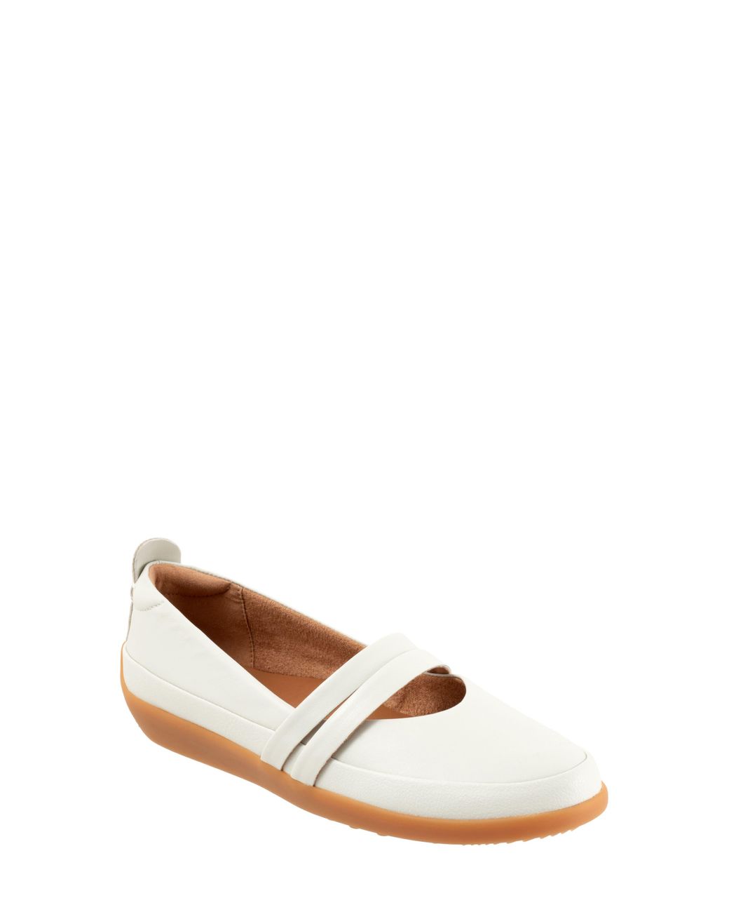 Softwalk® White Devon Mary Jane Flat