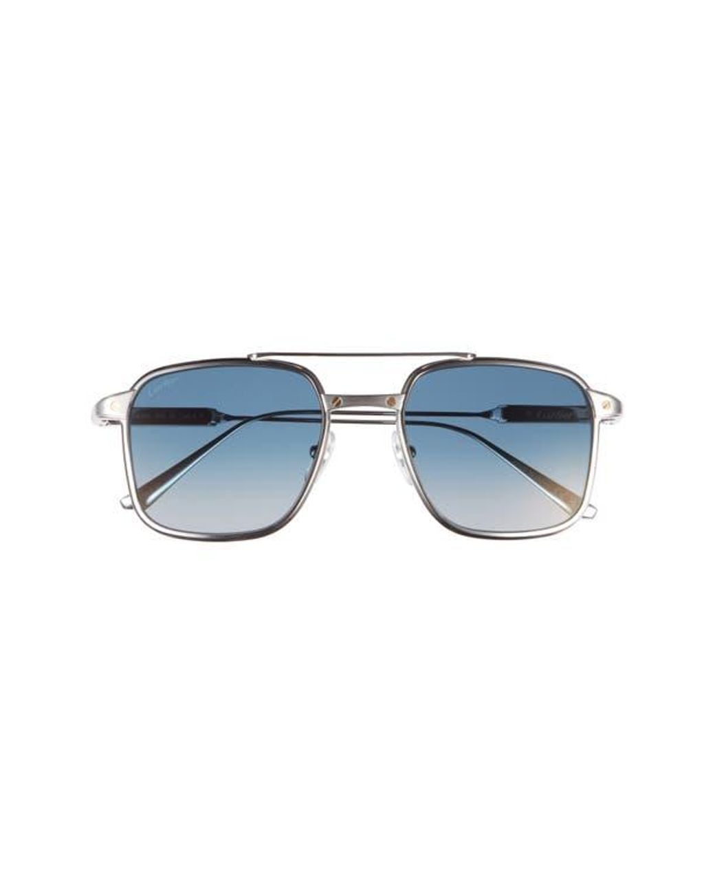 Cartier Blue 54Mm Rectangular Gradient Sunglasses for men