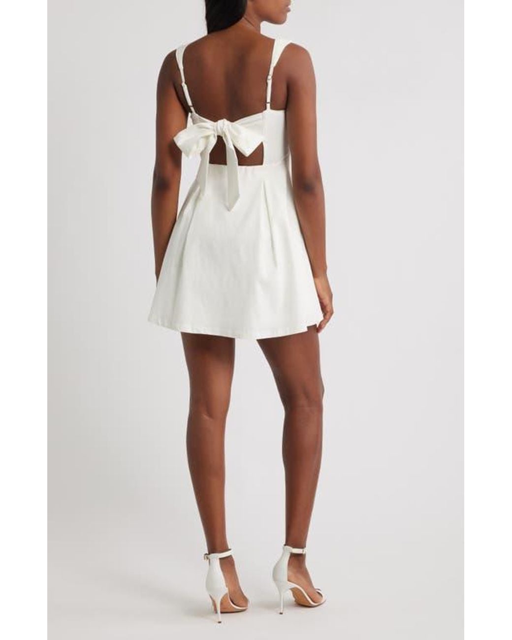 Princess Polly Xanthus Fit & Flare Minidress in White | Lyst