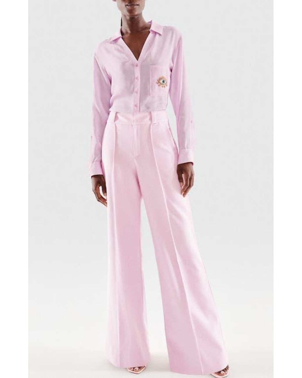AS by DF Evil Eye Blouse in Pink | Lyst