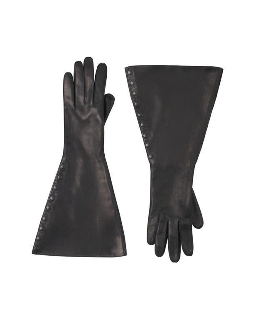 Lanvin Black Large Leather Gloves