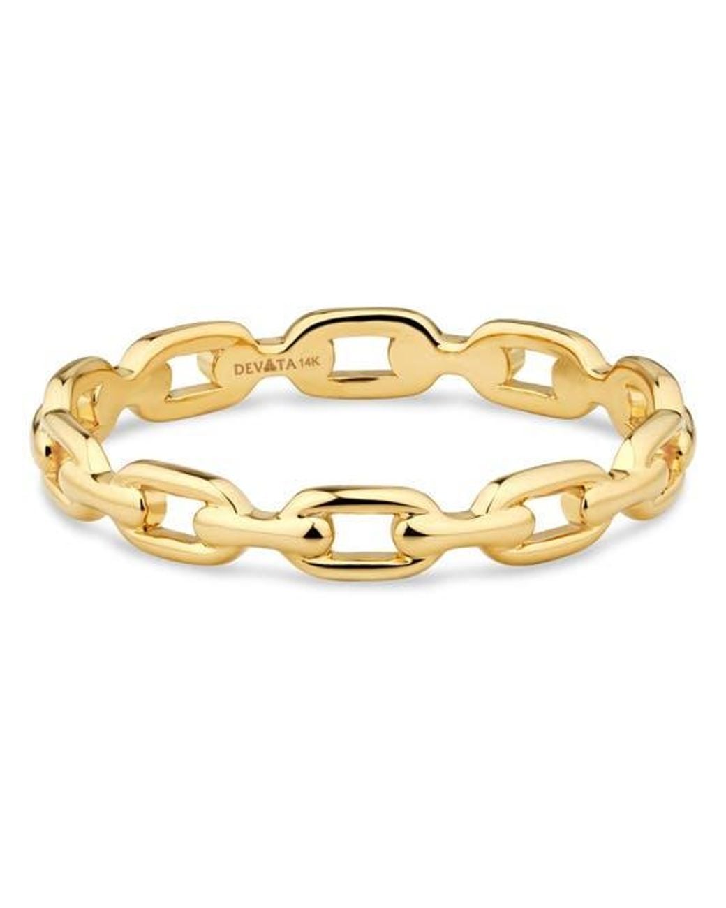 DEVATA Metallic Cable Link Band Ring