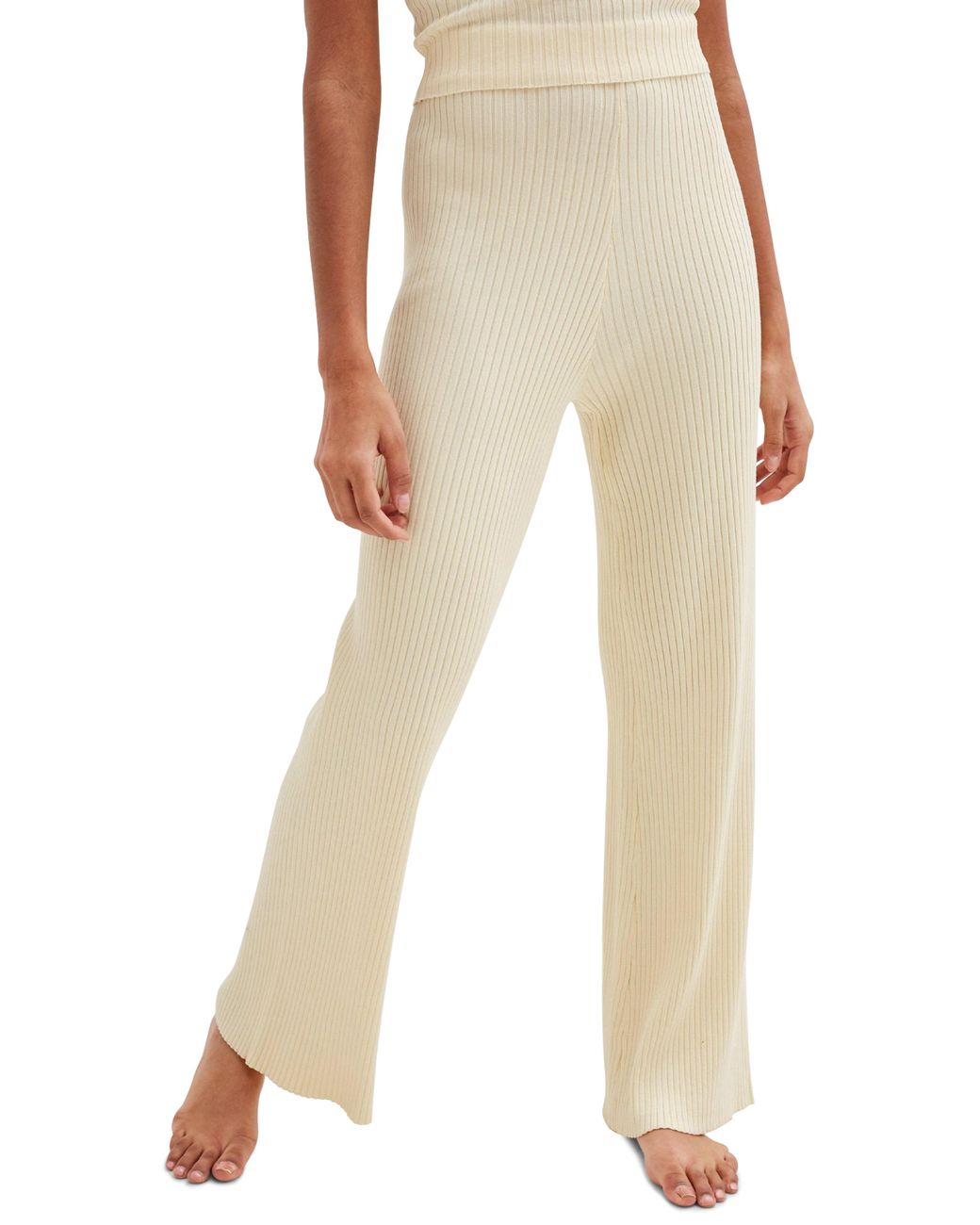 ribbed flare pants