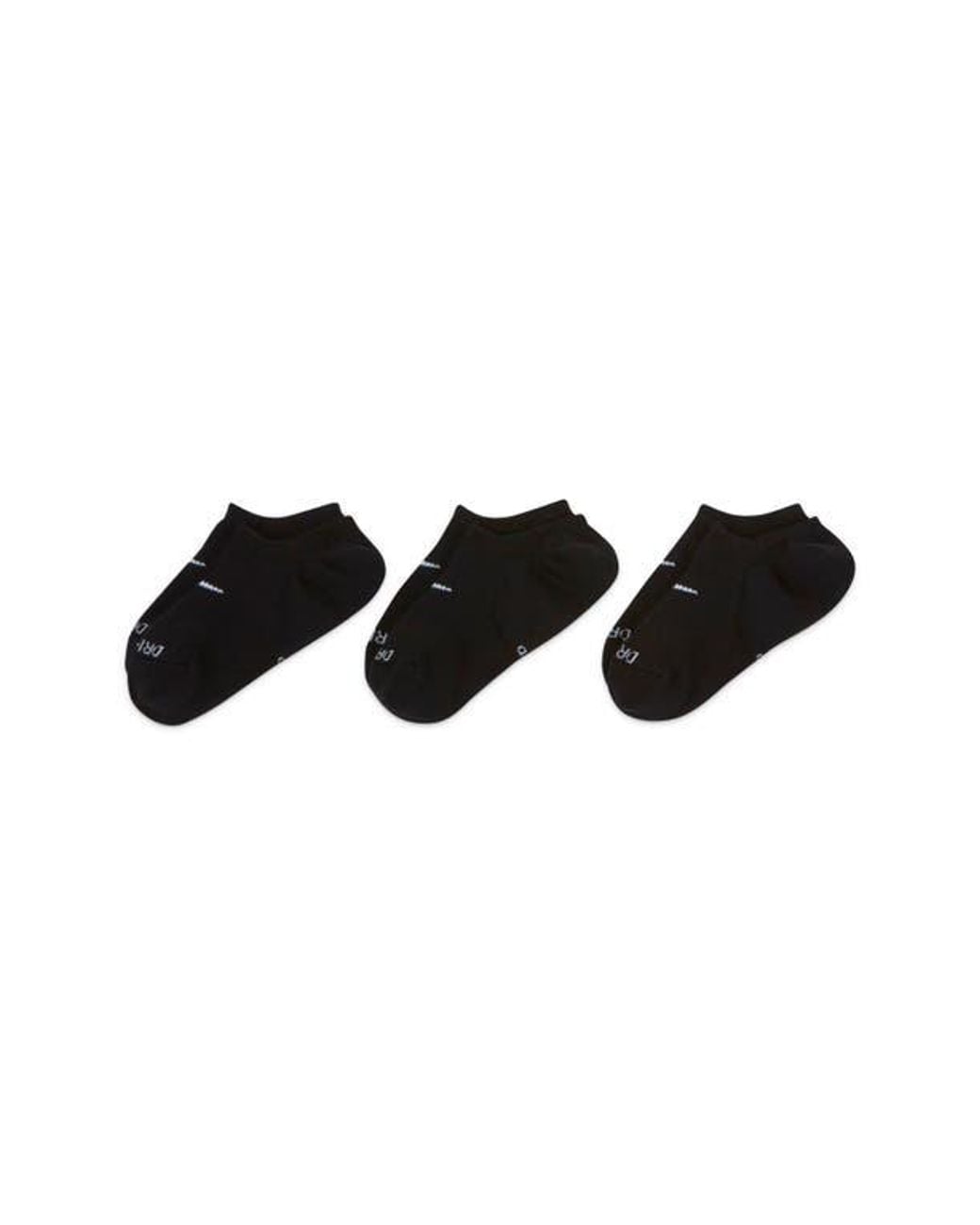 Nike Black 3-Pack Everyday Plus No-Show Socks