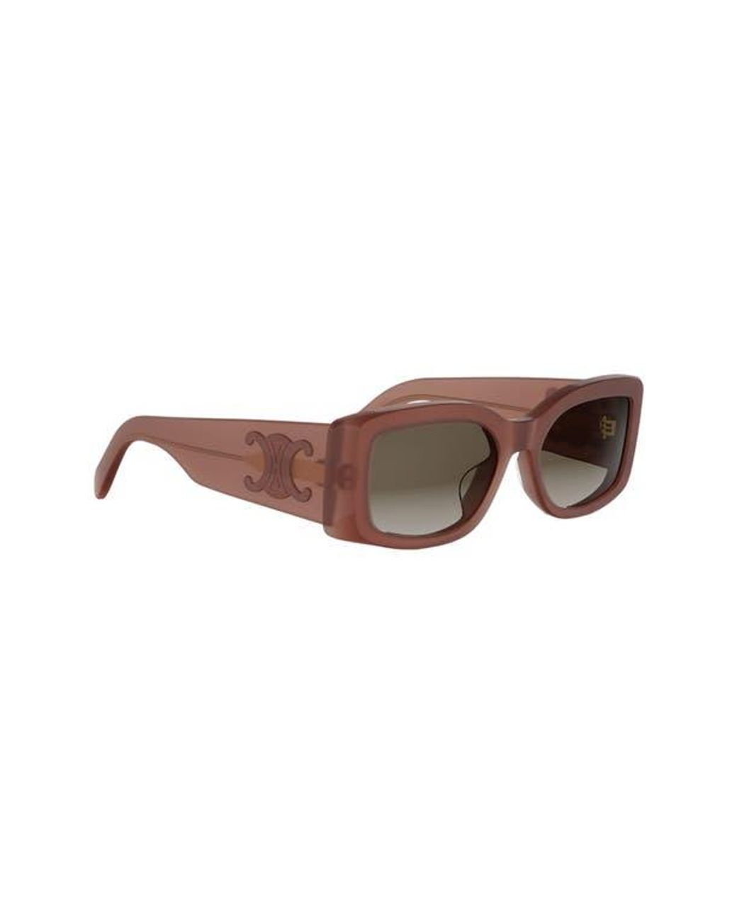 Céline Brown Maxi Triomphe 53Mm Gradient Rectangular Sunglasses
