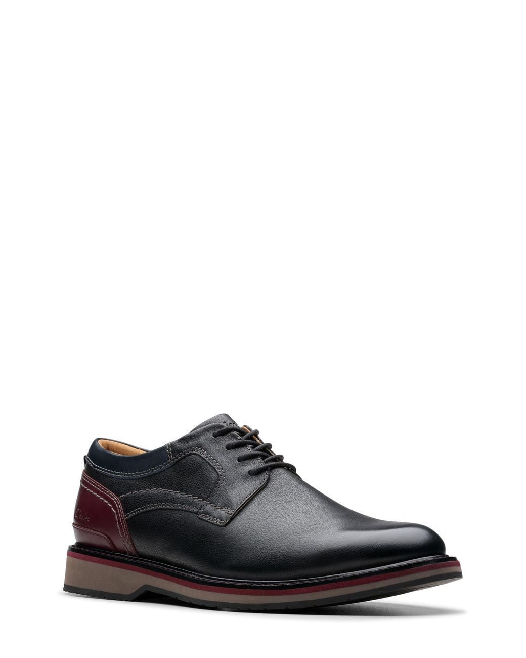 Clarks Black Monahan Plain Toe Oxford for men