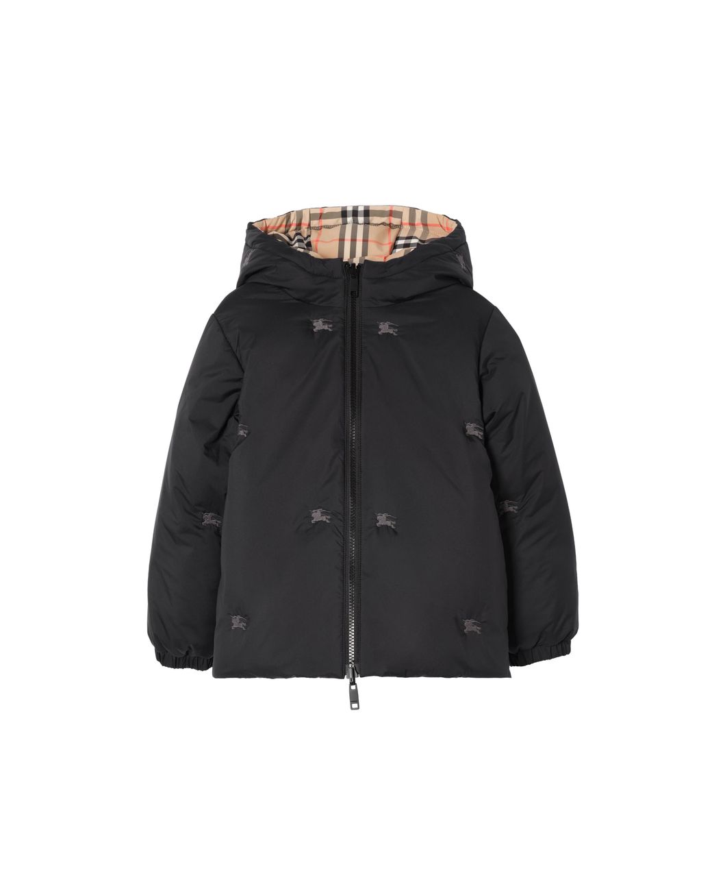Burberry Black Reversible Check Puffer Jacket for men