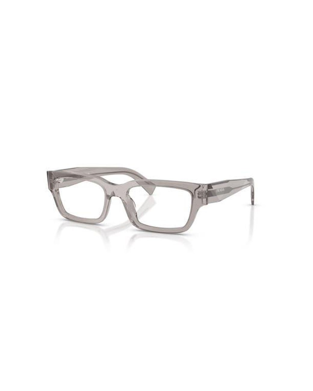 Prada Gray 54Mm Rectangle Optical Glasses for men