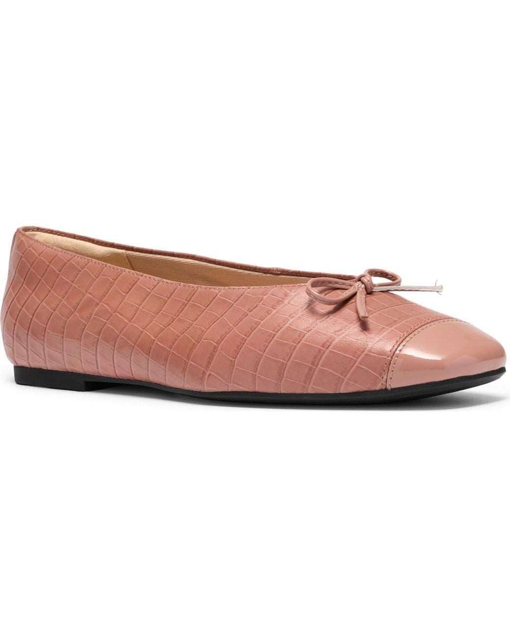 Clarks Pink Befana Bow Leather Flat
