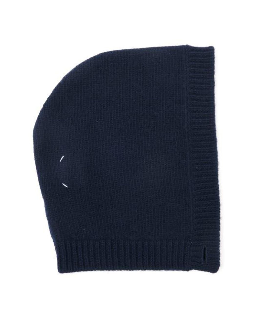 Maison Margiela Blue Button Virgin Wool Knit Hood