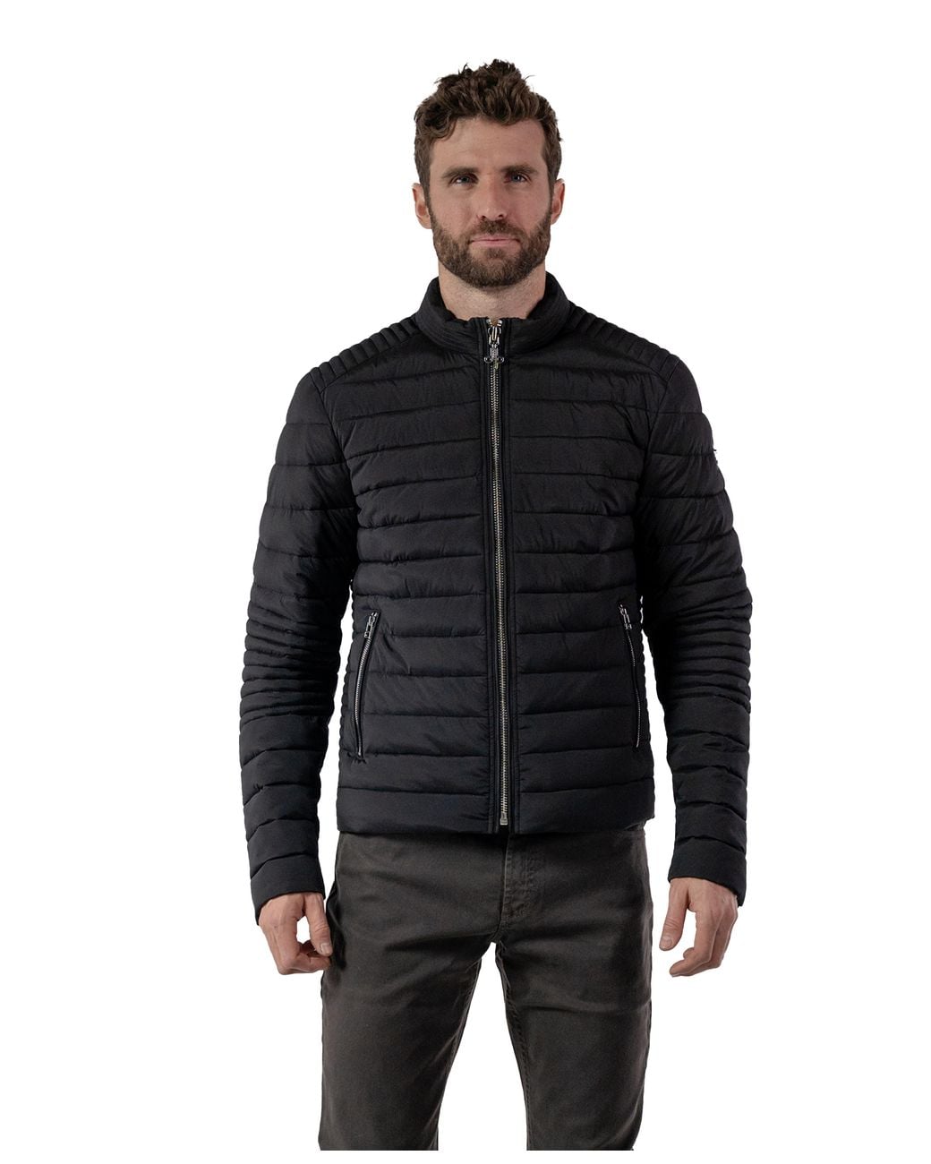 Woodpecker Black Moto Jacket for men