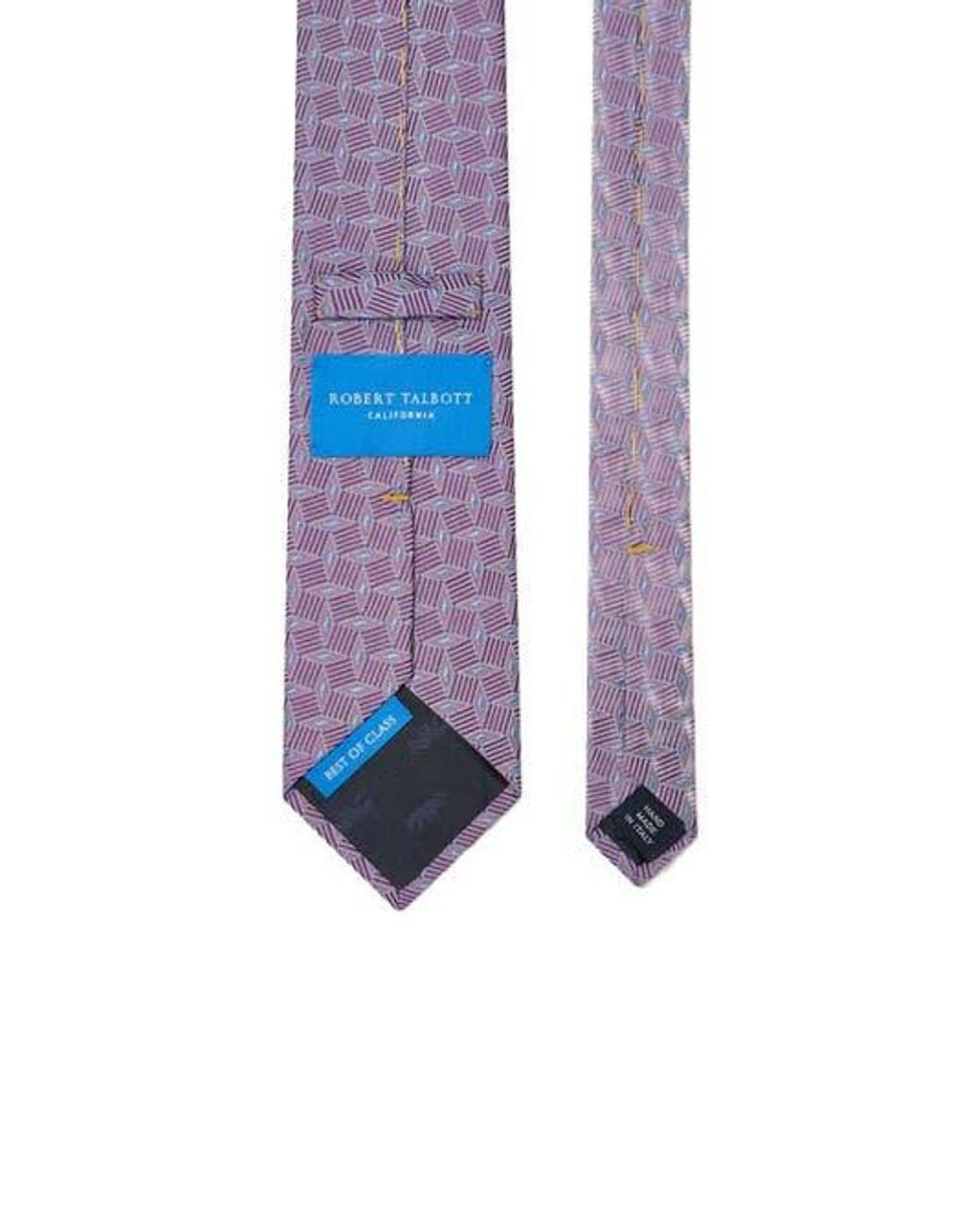 Robert Talbott Purple Robert Diamond Cube Necktie for men