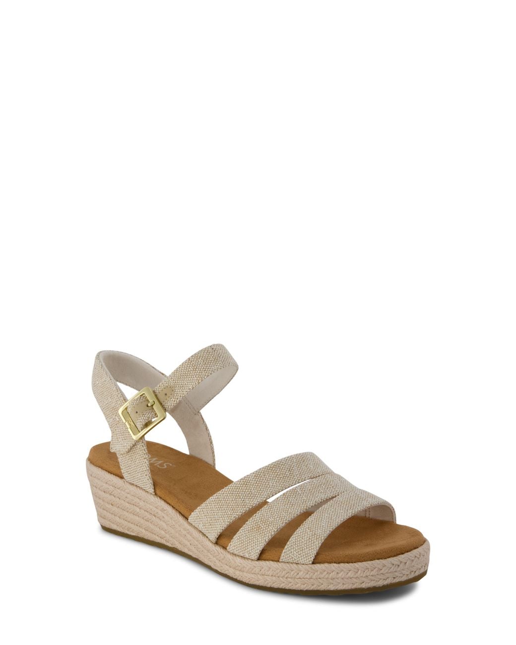 TOMS Metallic Julia Wedge Sandal