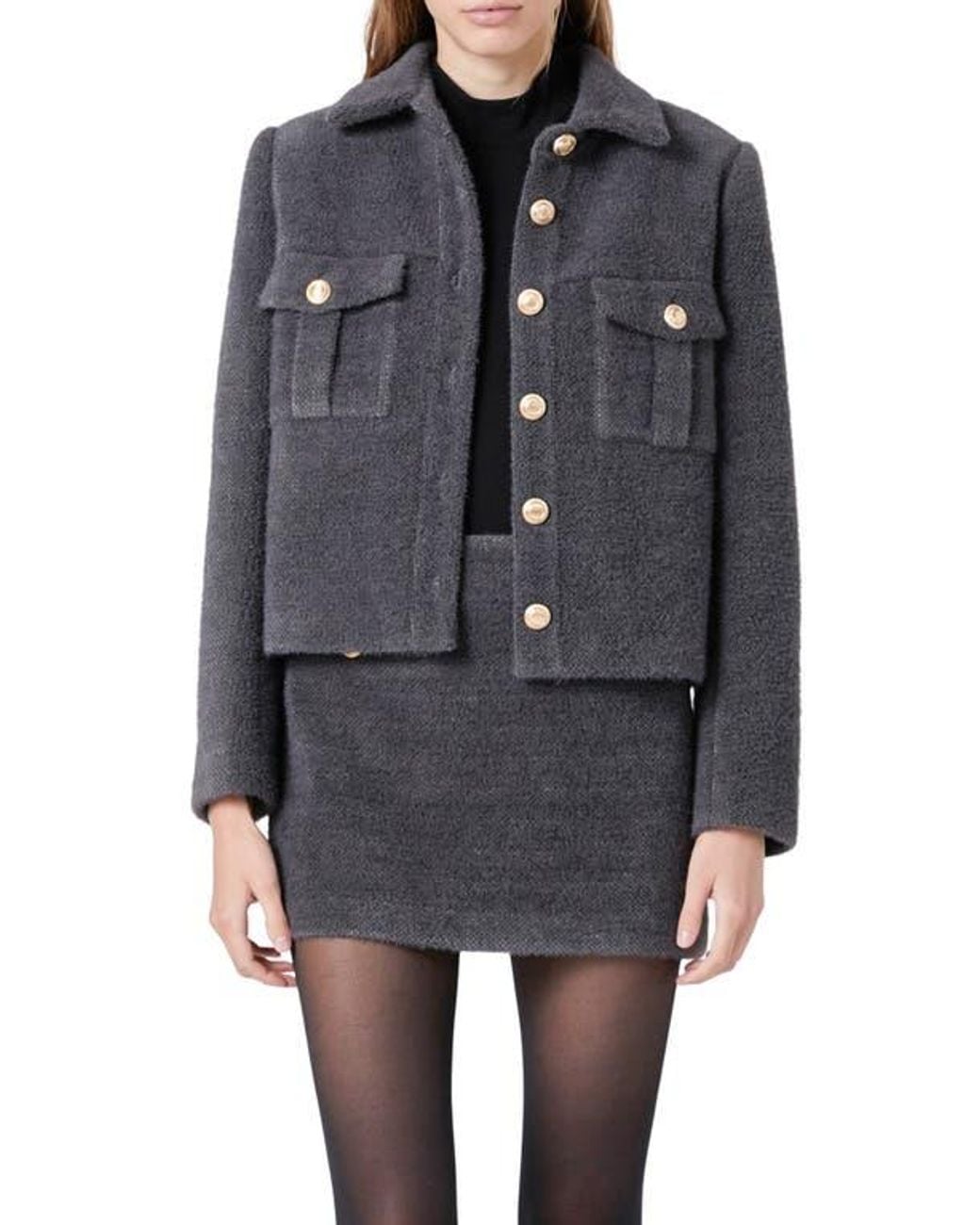 Endless Rose Gray Brushed Jacket