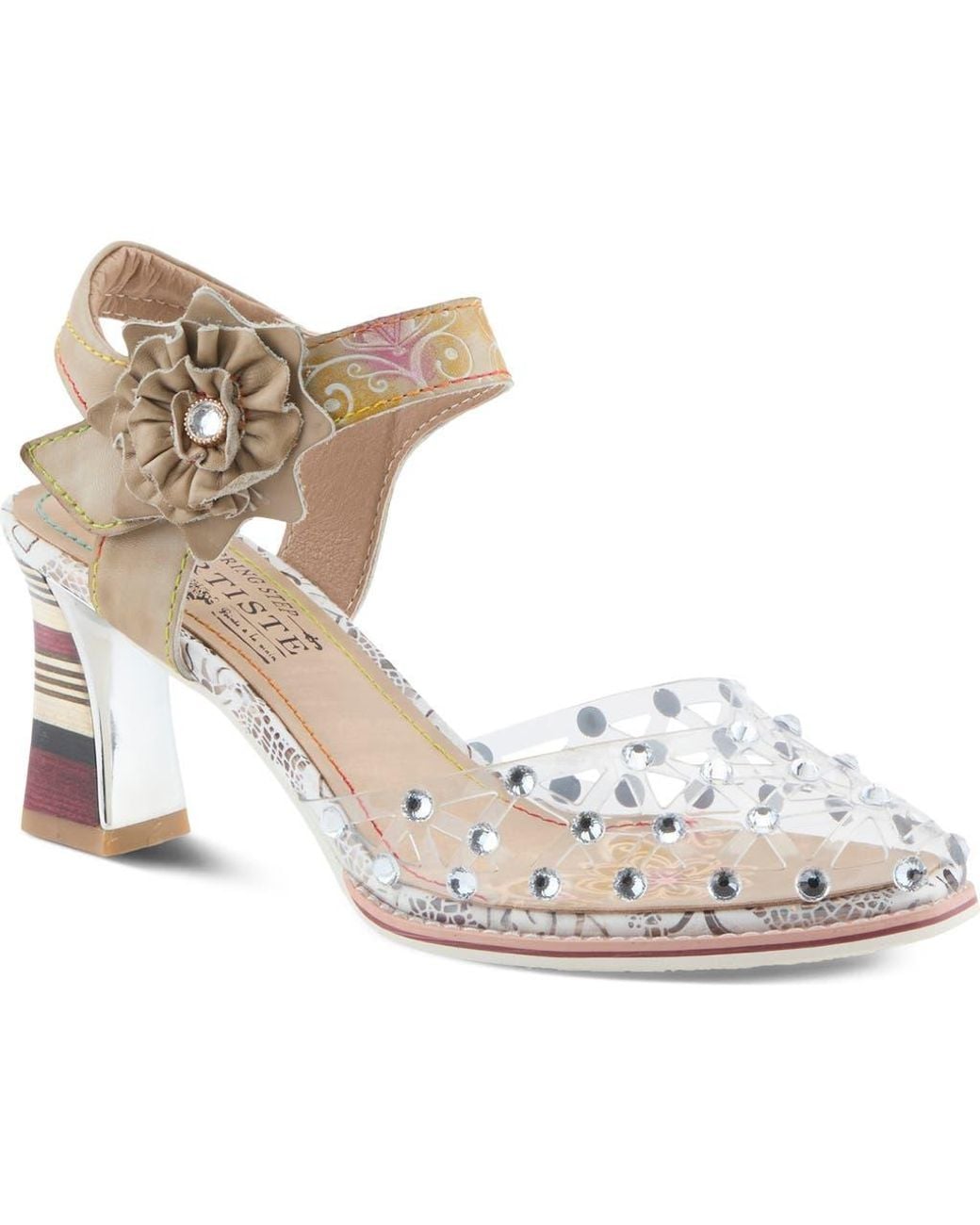 Spring Step Metallic Sassylady Ankle Strap Sandal