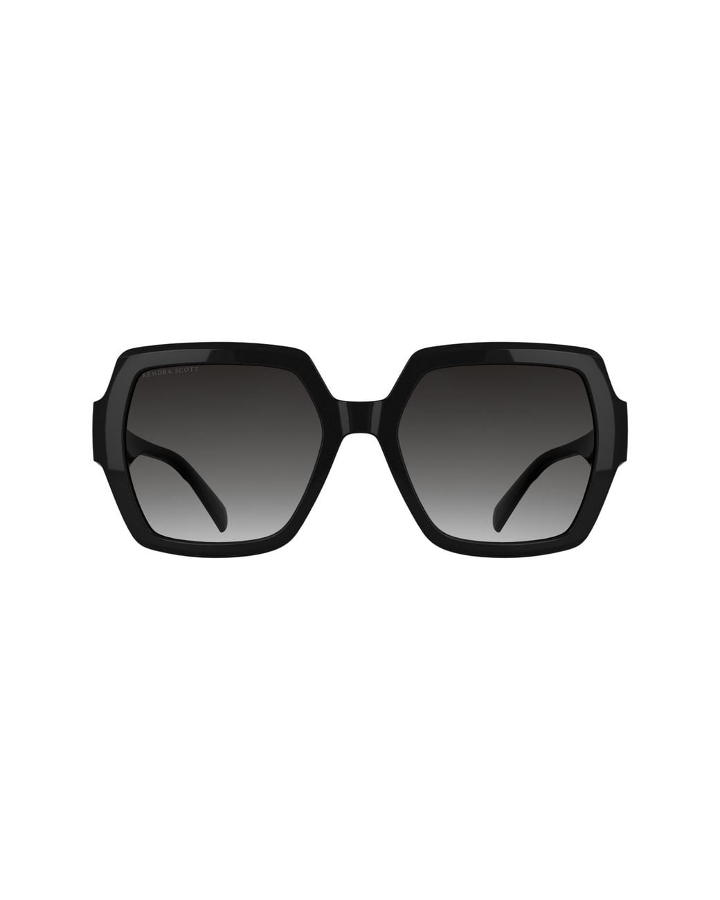 Kendra Scott Black Dira 56Mm Rectangle Sunglasses