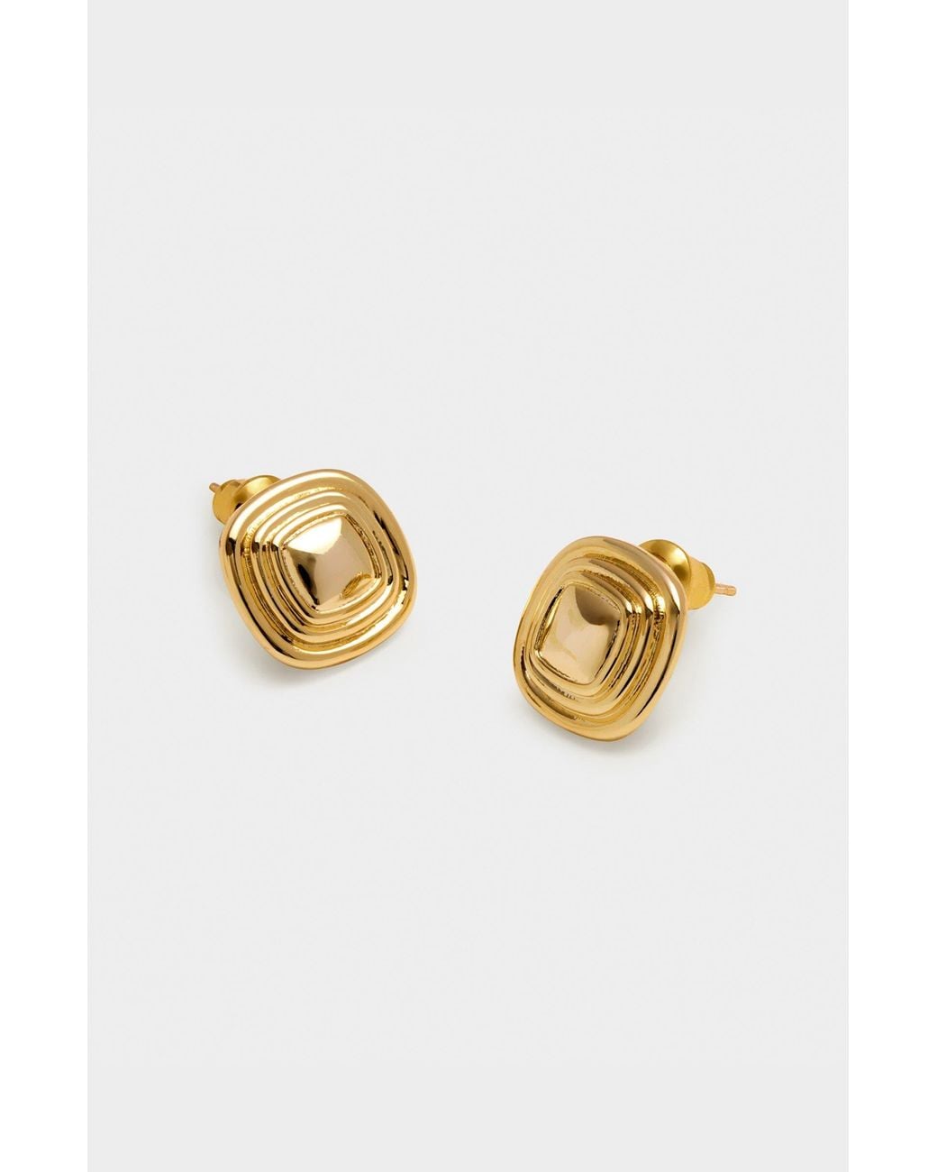 Katie Loxton Metallic Sofia Button Stud Earrings