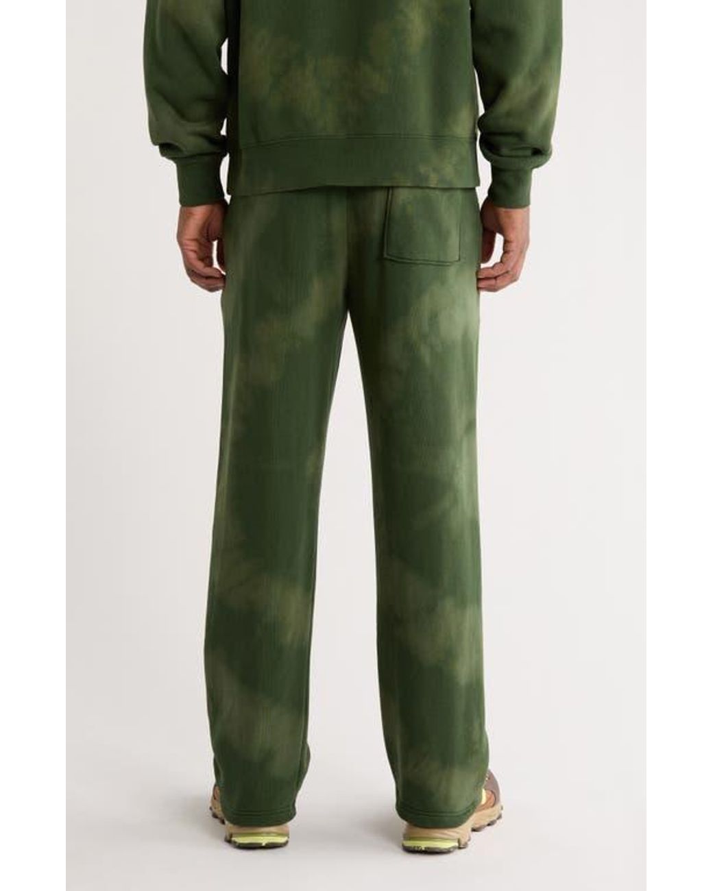 Museum of Peace & Quiet Green Wordmark Tie Dye Sweatpants for men