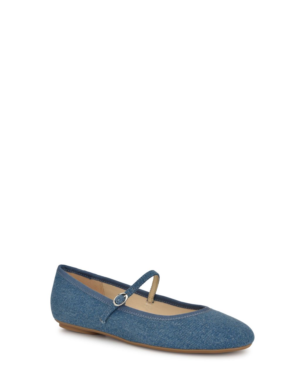 Nine West Blue Classik Mary Jane Flat